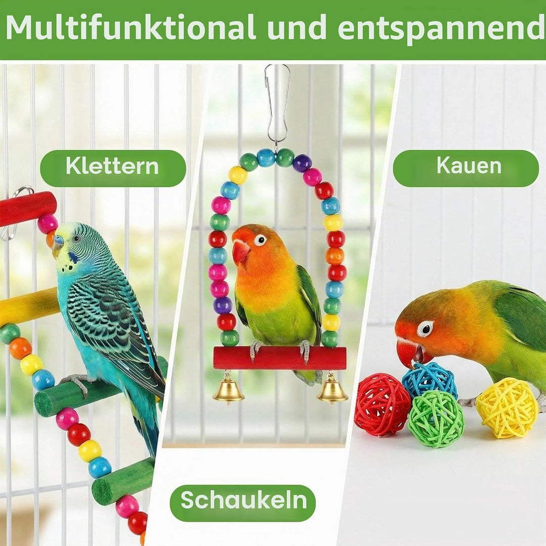 11 Stück Vogelspielzeug für Wellensittiche Papageienspielzeug Wellensittich Spielzeug Vogelspielzeug