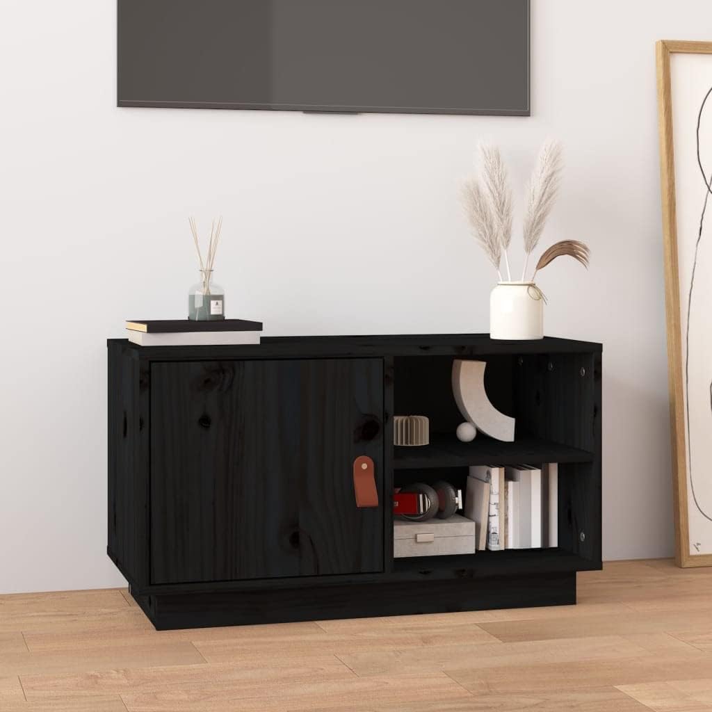 TV Schrank, TV Lowboard mit 1 Tür und 2 offenen Fächern, Fernsehtisch, Fernsehschrank, TV-Tisch, TV