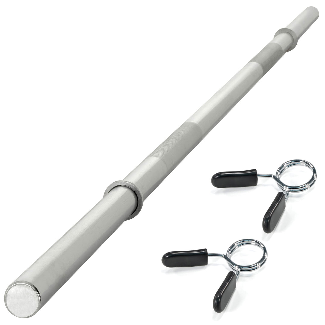 MAXXIVA Hantelstange 180 cm Krafttraining Zugstange Langhantelstange silber verchromt Workout Bodybu