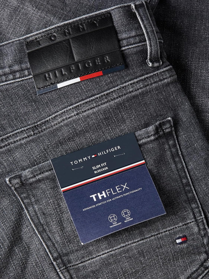 Tommy Hilfiger Herren Jeans Bleecker Slim Fit 29W / 32L Denim (Damon Black), 29W / 32L Denim (Damon