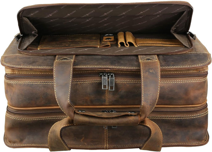 Greenburry Vintage 2 Rollen Businesstrolley 33 cm Laptopfach