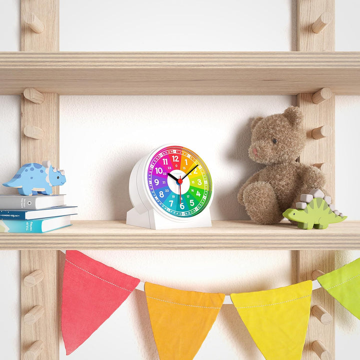 Cander Berlin MNU 1009 R Kinderwecker Wecker Kinder lautlos bunt geräuschlos Licht Snooze Tischuhr B