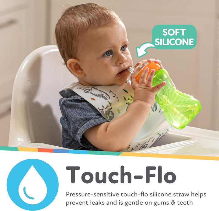 Nuby Trinkbecher für Mädchen, mit flexiblem Strohhalm, 284 ml, 3 Stück, Girls
