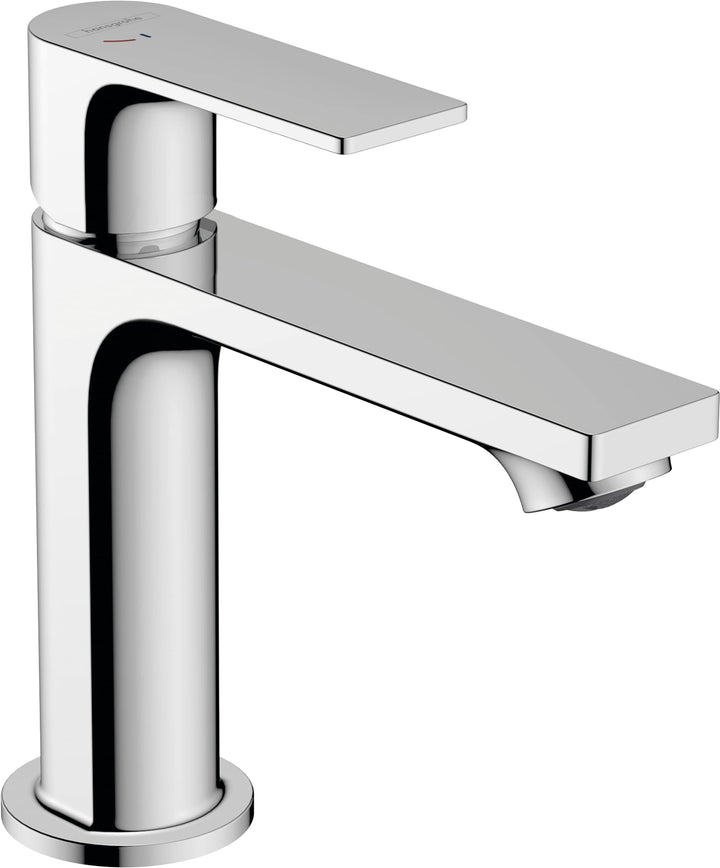 hansgrohe Rebris E - Waschtischarmatur mit Zugstangen-Ablauf aus Metall, energiesparend (CoolStart),