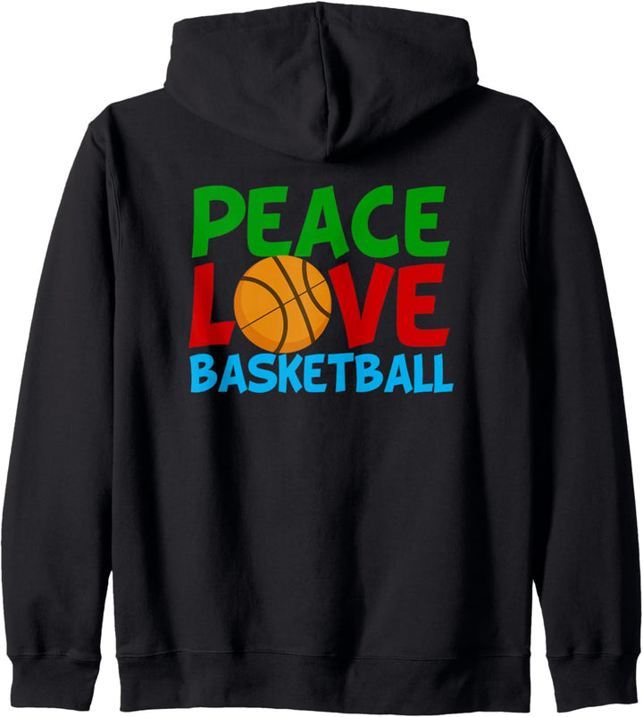 Peace Love Basketballspieler Cool Sports Kapuzenjacke