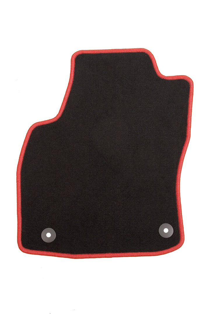 Racer Passform Auto FuÃŸmatte aus Velours mit roter Hochglanzkettelung und Mattenhaltern für Grand C