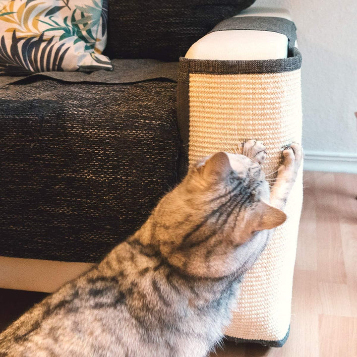 Navaris Katzen Kratzmatte Kratzschutz Sofa Links - Sisal Kratzteppich für Katze - Couch Katzenkratzm