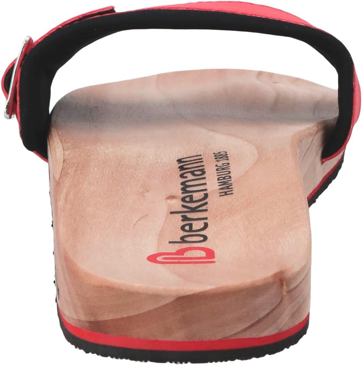 Berkemann Unisex-Erwachsene Berkilette Pantoletten 36 1/3 EU Mehrfarbig Rot Schwarz, 36 1/3 EU Mehrf