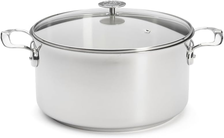 de Buyer - Kochtopf MILADY mit Deckel aus Edelstahl - 28 cm - 3427.28, Silber