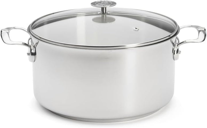 de Buyer - Kochtopf MILADY mit Deckel aus Edelstahl - 28 cm - 3427.28, Silber