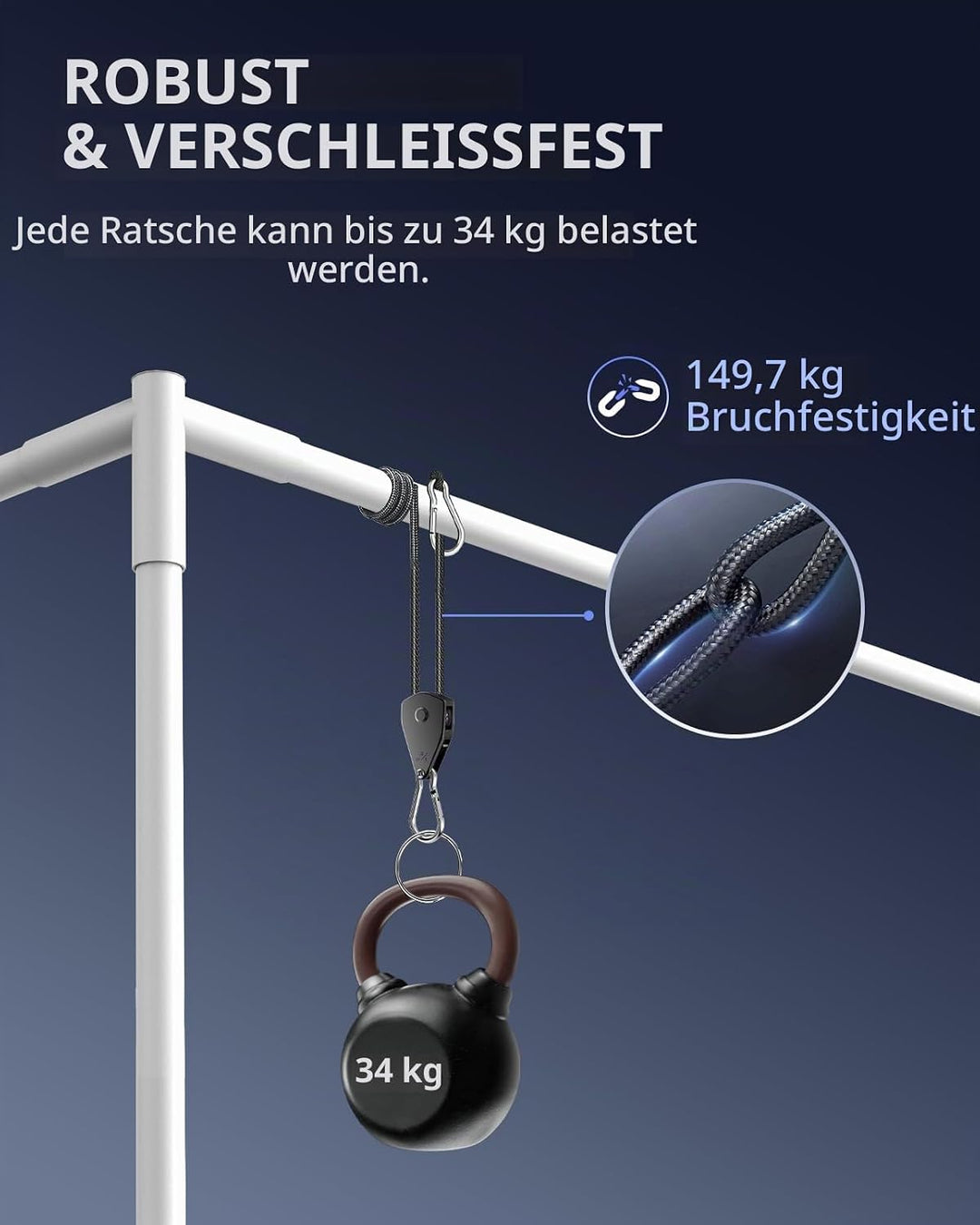VIPARSPECTRA Verstellbar Seilspanner 12 Stück, Robust Spanngurte mit Ratsche Haken Verstellbar, 1/8"