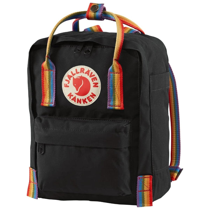 Fjällräven F23621 Kånken Mini Rucksack, Black-Rainbow Pattern, One Size, Black-rainbow Pattern