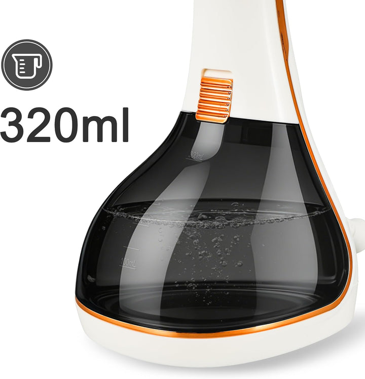 Tragbarer Dampfglätter, 1650 W, 360 ml Wassertank, Konstante Dampfleistung 25-28 g/min, Kompakt und