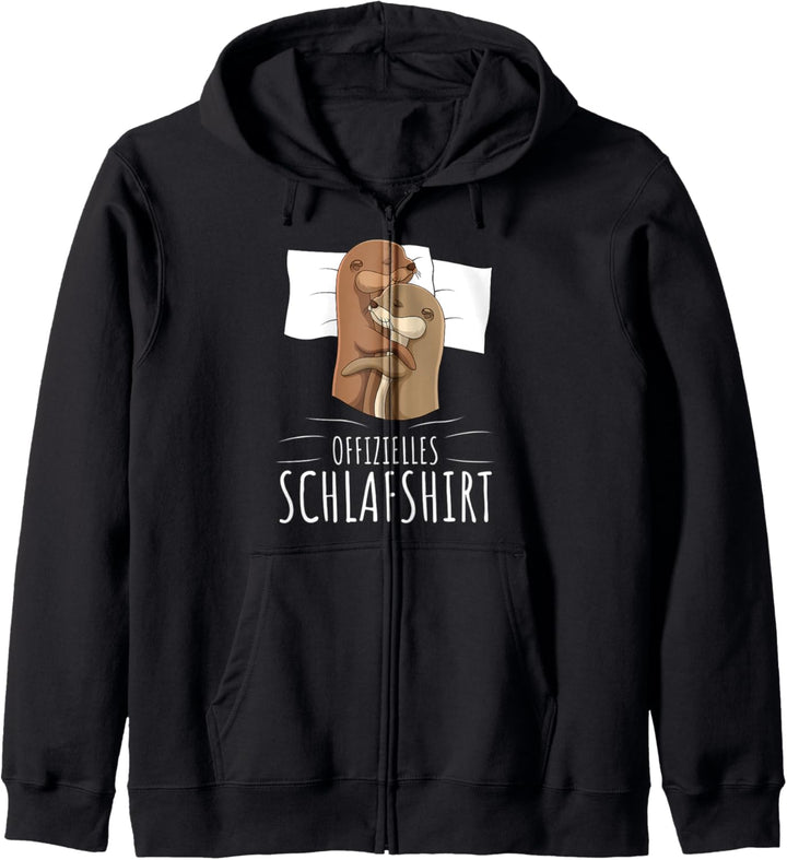 Offizielles Schlafshirt Otter Schlafanzug Seeotter Kapuzenjacke