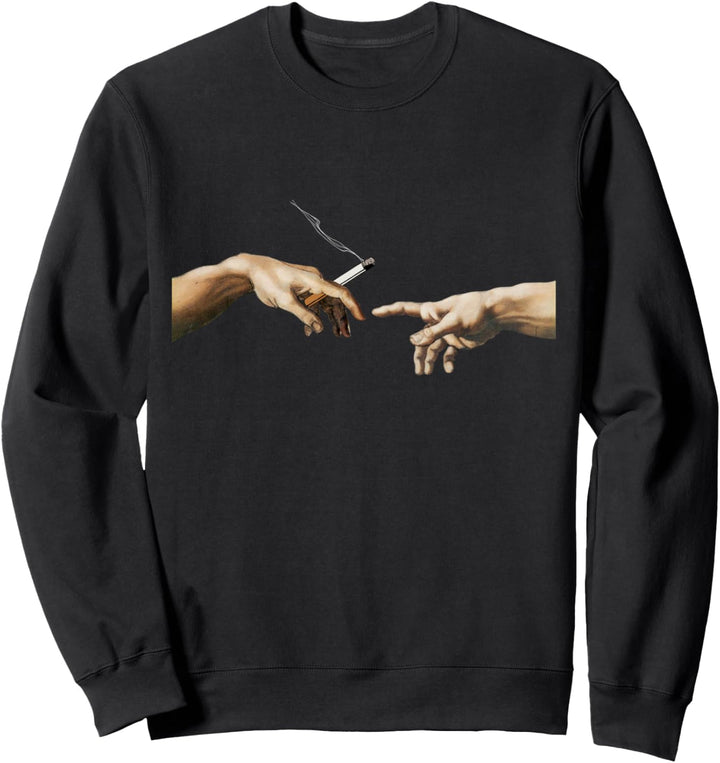 MichelAngelo - Erschaffung von Adam Zigarette Rauchen Kunst Sweatshirt