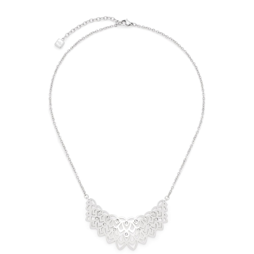 Leonardo Jewels Damen Collier Usignolo Edelstahl Glas transparent 40 cm 016065