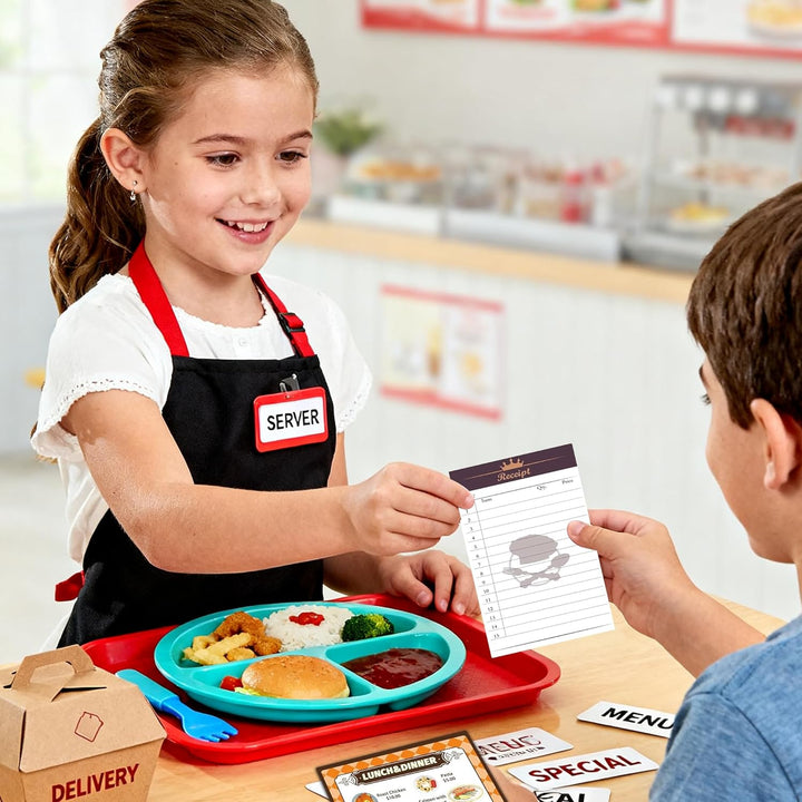 Diner Restaurant Server Spielset Pretend Food Play Kitchen 1 Pcs Quittungsblock 2 Doppelseitiges Res