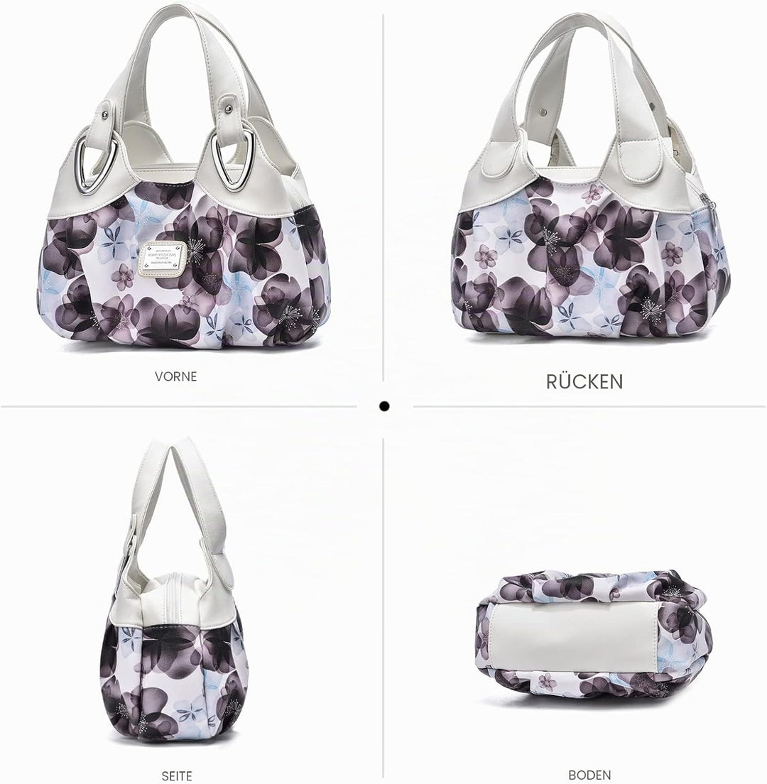NICOLE &amp; DORIS Schultertasche Aktentasche Damen PU Leder Schick Shopper Handtasche Umhängetasche Tot