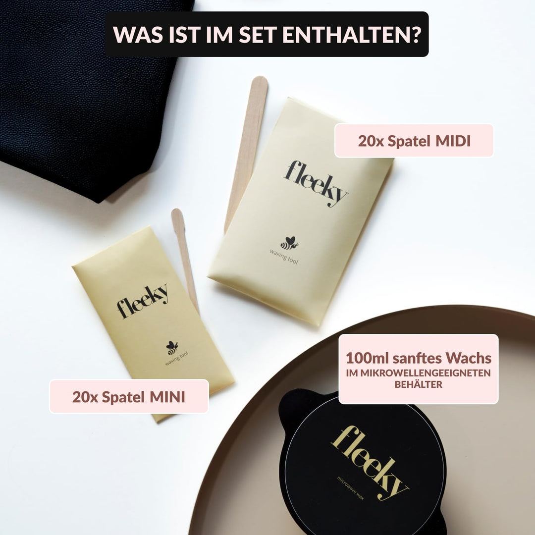 Mikrowellen Heisswachs Set - 2-in-1 Waxing für Haarentfernung & Pflege – Ideal für Gesicht, Körper &