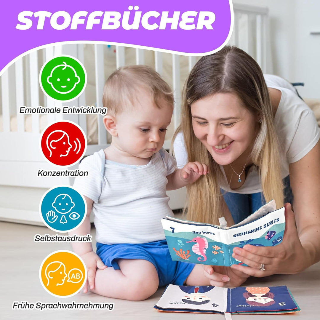 Wooderma Montessori Spielzeug ab 12 Monaten – Holzspielzeug Set mit Sortierspiel, Stapelspiel, Forme