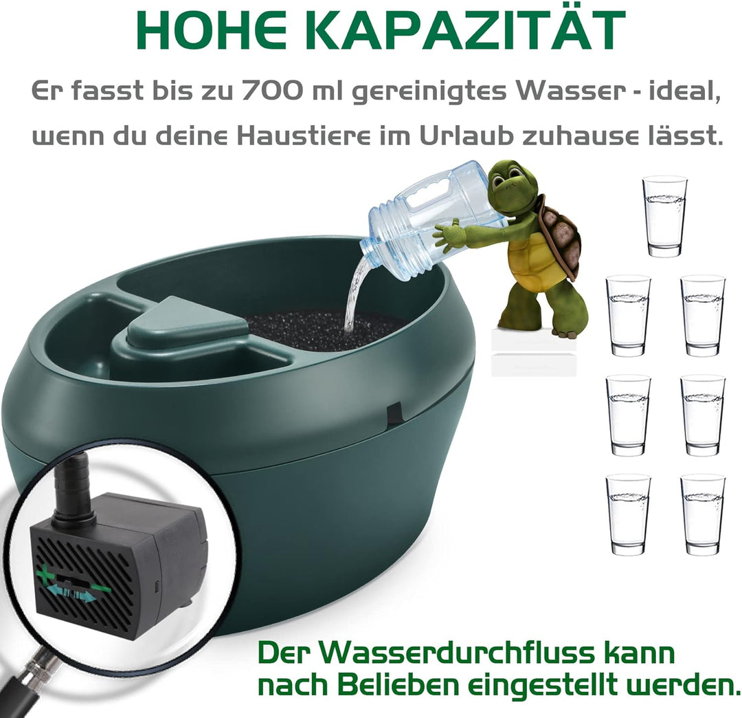 NEPTONION Reptil Chamäleon Kantine mit Snacks Trog, Trinkbrunnen Wassertropfe für Amphibien, Insekte