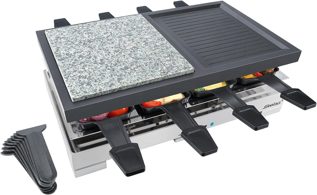 Steba RC 88 Premium Multi Raclette (1200 Watt, Pfännchenablage, 8