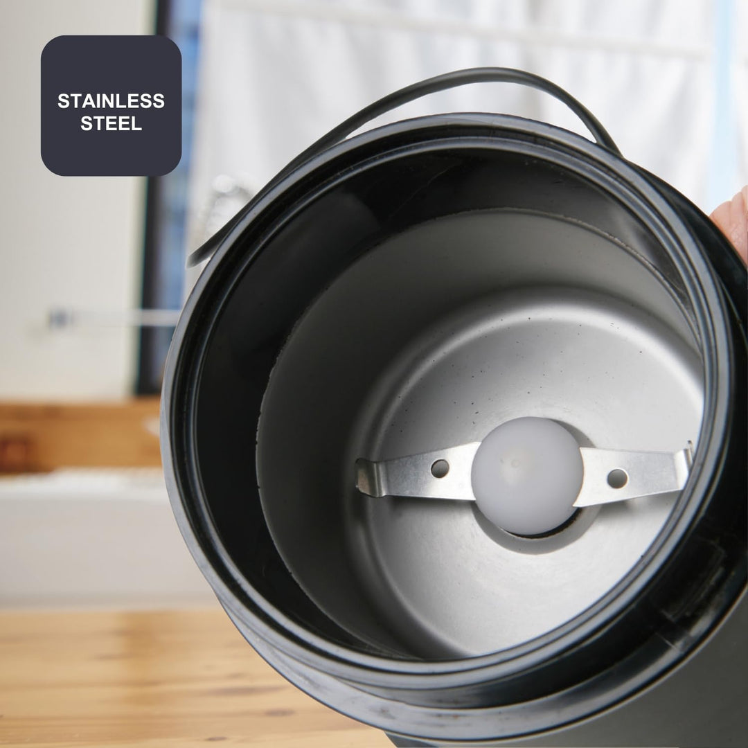 Black + Decker BXCG150E - Elektrische Mühle für Kaffee, Nüsse, Gewürze, Samen. Schnell, 150W, 50g, B