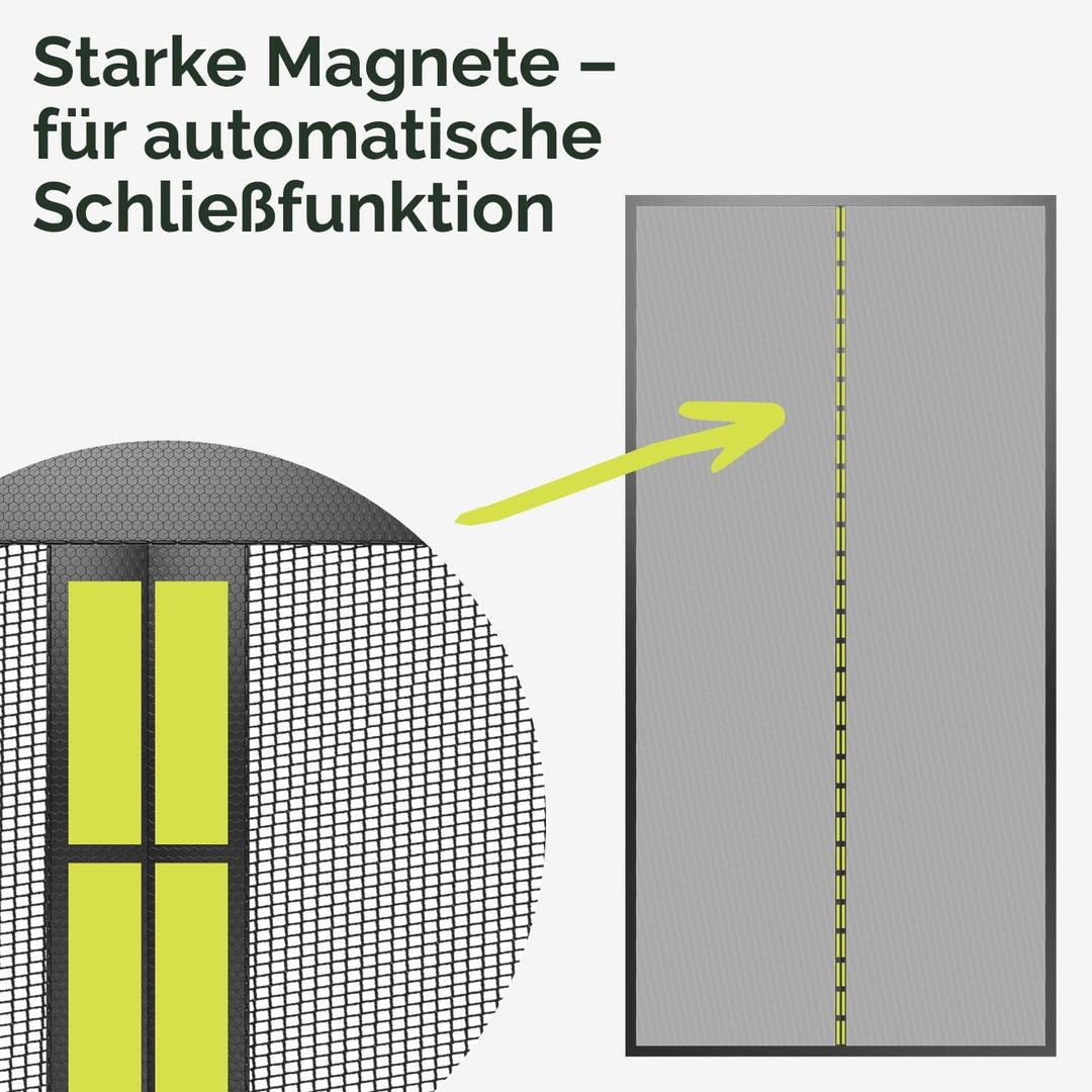 Nematek - Fliegengitter Tür 120x240 cm - hochwertige Fliegengitter Balkontür ohne Bohren - Tür Flieg