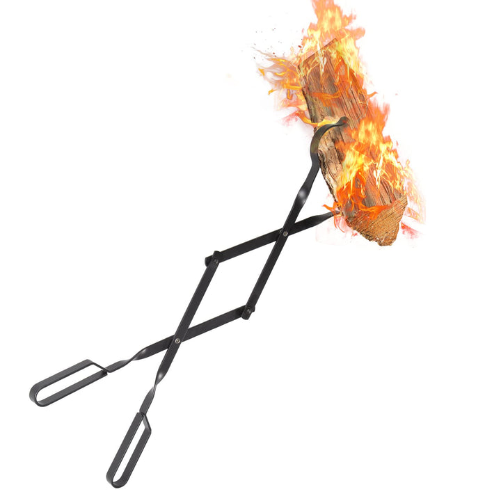 Kohlezange Kaminzange Lange, Uten faltbar Schwerlast Feuerzange 64cm kompakt Lagerfeuer, Grill, Kami