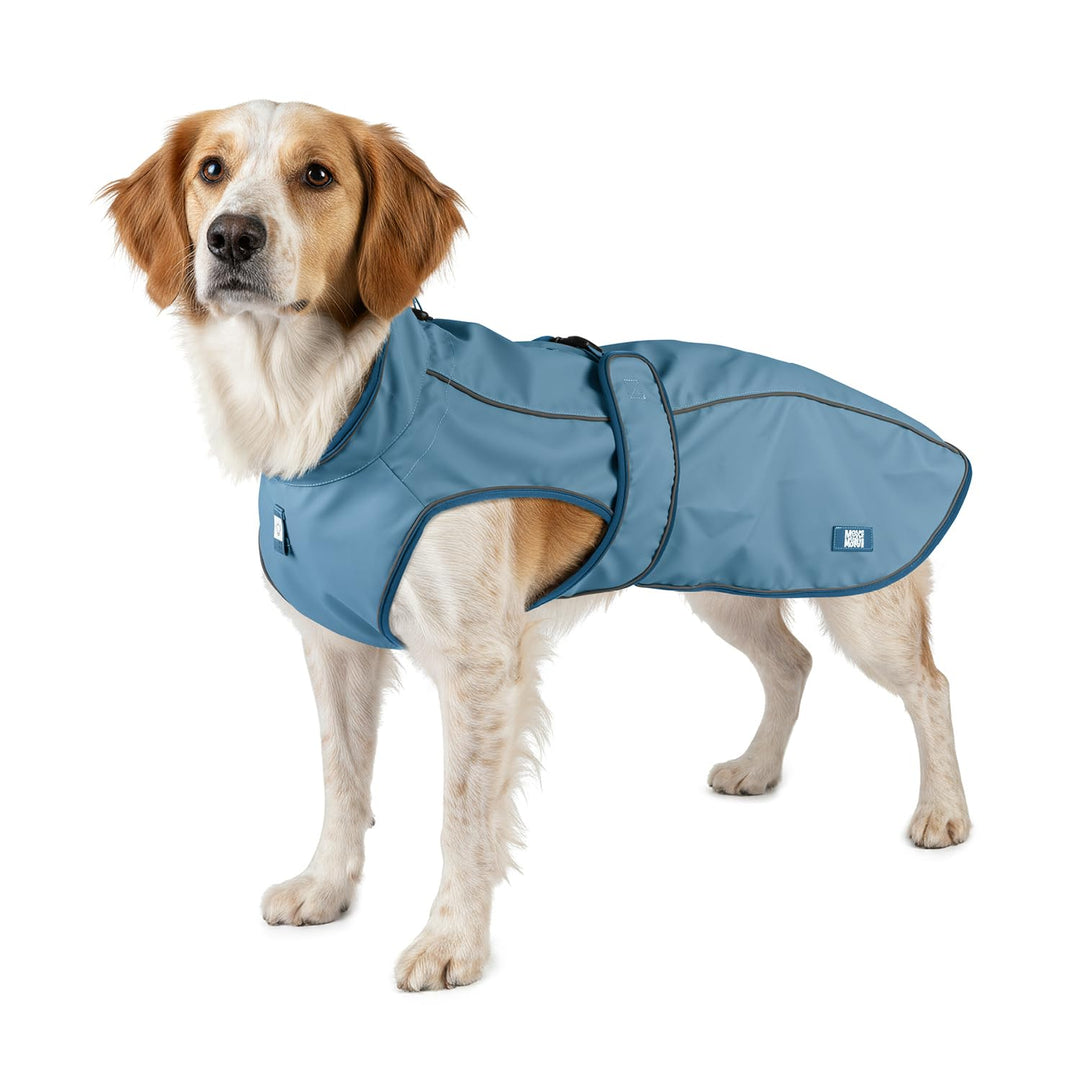 Max & Molly Regenmantel Hund wasserdicht, M, Ocean, Sportliche Regenjacke für Hunde mit verstellbare
