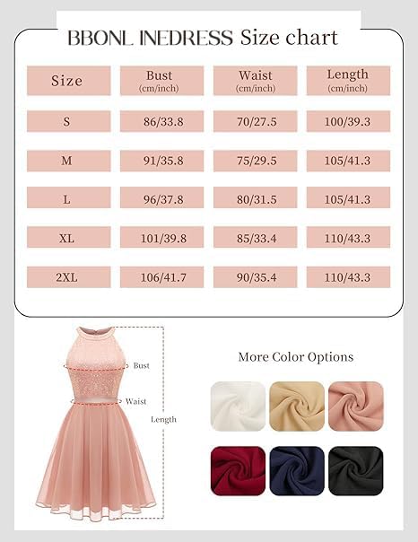 Bbonlinedress Paillettenkleid Damen elegant Neckholder festliches Glitzer Kleid jugendweihes Cocktai