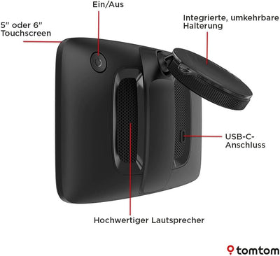 TomTom Pkw-Navi GO Classic 2nd (5 Zoll, Stauvermeidung Dank TomTom Traffic, Karten-Updates Europa in