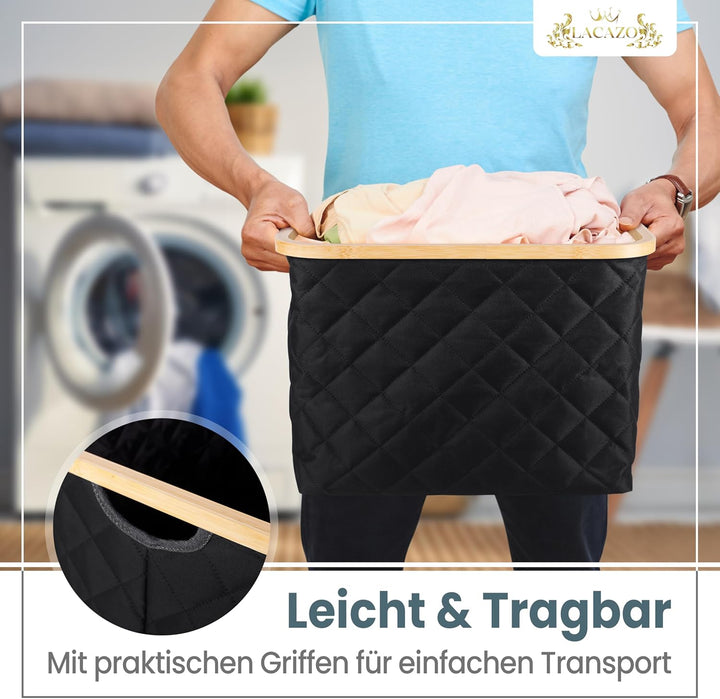 NEU faltbarer Wäschekorb – 55 L – robuste, platzsparende Wäschebox – atmungsaktiver Stoff – standfes