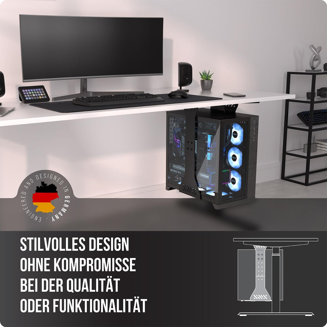 PC Halterung unter Schreibtisch – Schwerlast Computer Halterung unter Schreibtisch – Bis zu 35 kg Tr