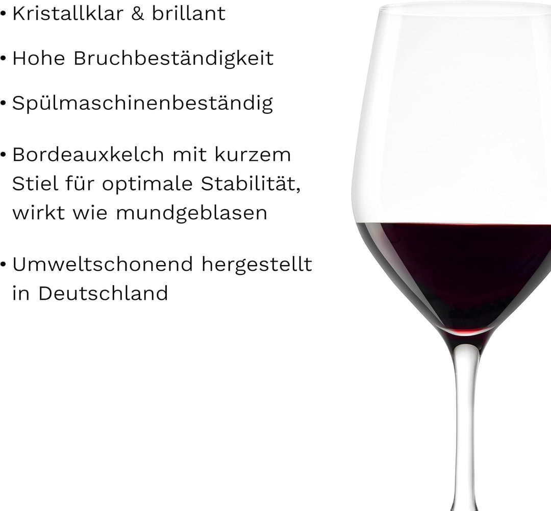 Stölzle Lausitz Bordeaux Gläser Ultra/Rotweinglas Bordeaux 6er Set/Hochwertige Rotweingläser gross b