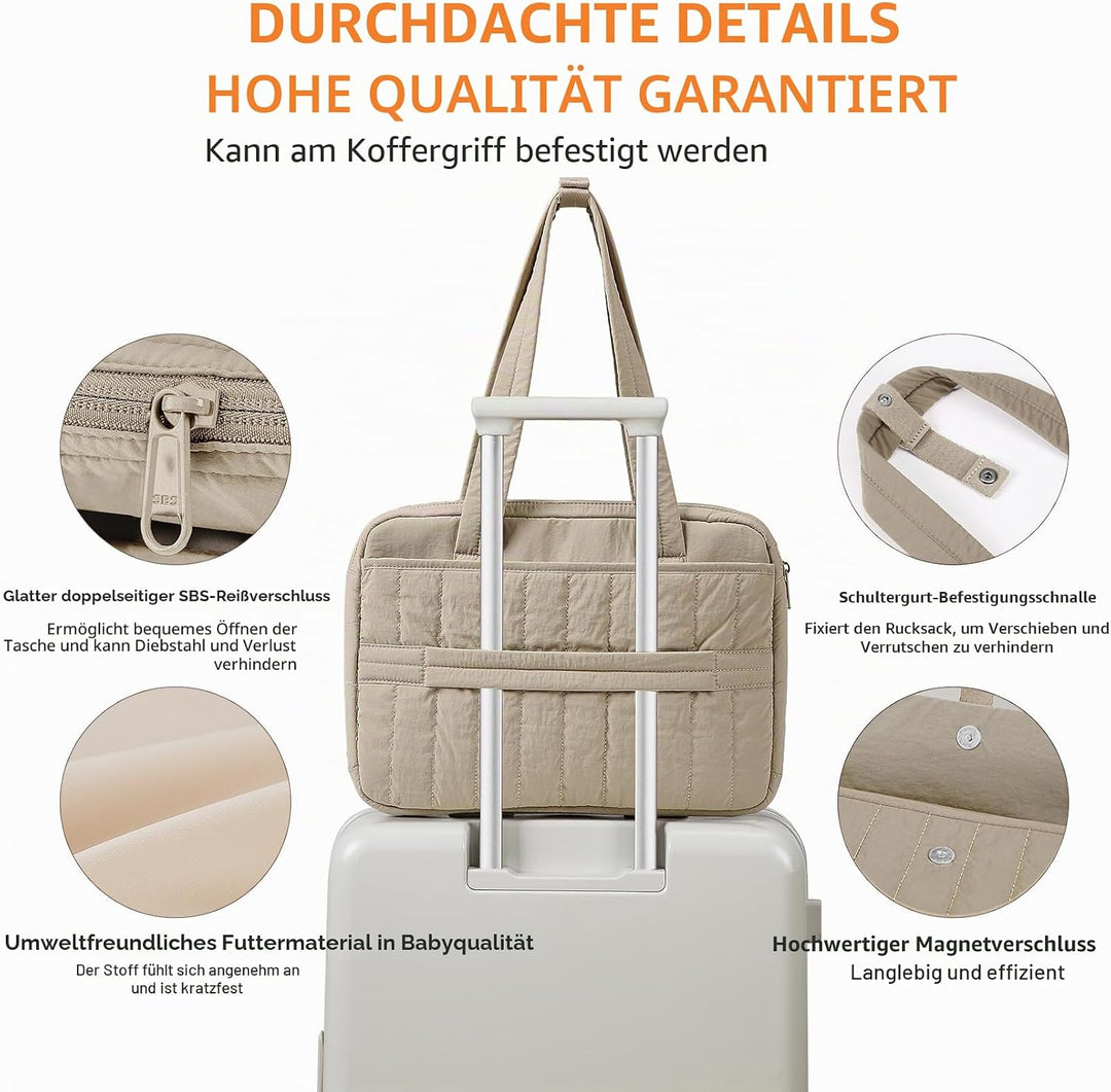 aji Laptoptasche Damen Herren 14-16 Zoll, Arbeitstasche für Büro, Leichte Handtasche Schule Lehrerta