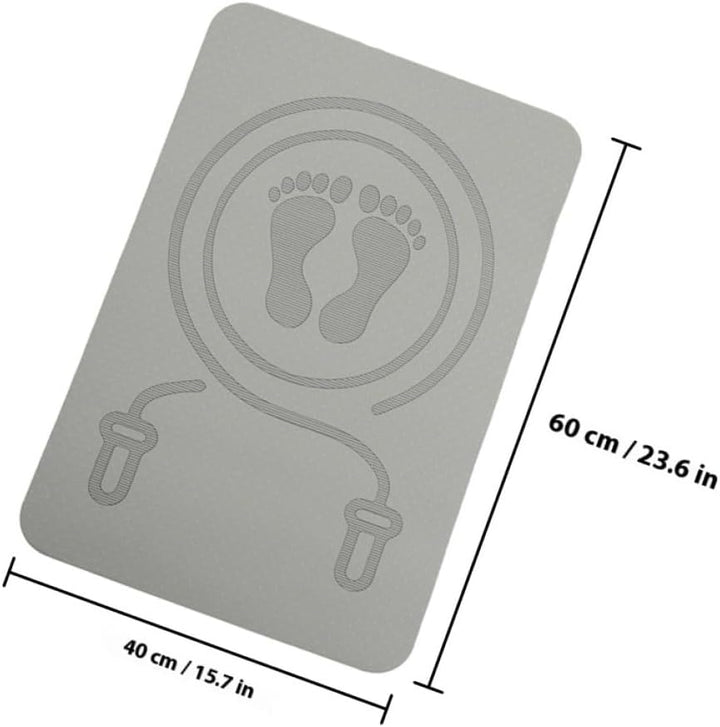 Tpe Springseil Matte Rutschfest 60x40x1cm Trainingsmatte Sportmatte Schalldämmend Tragbar für Indoor
