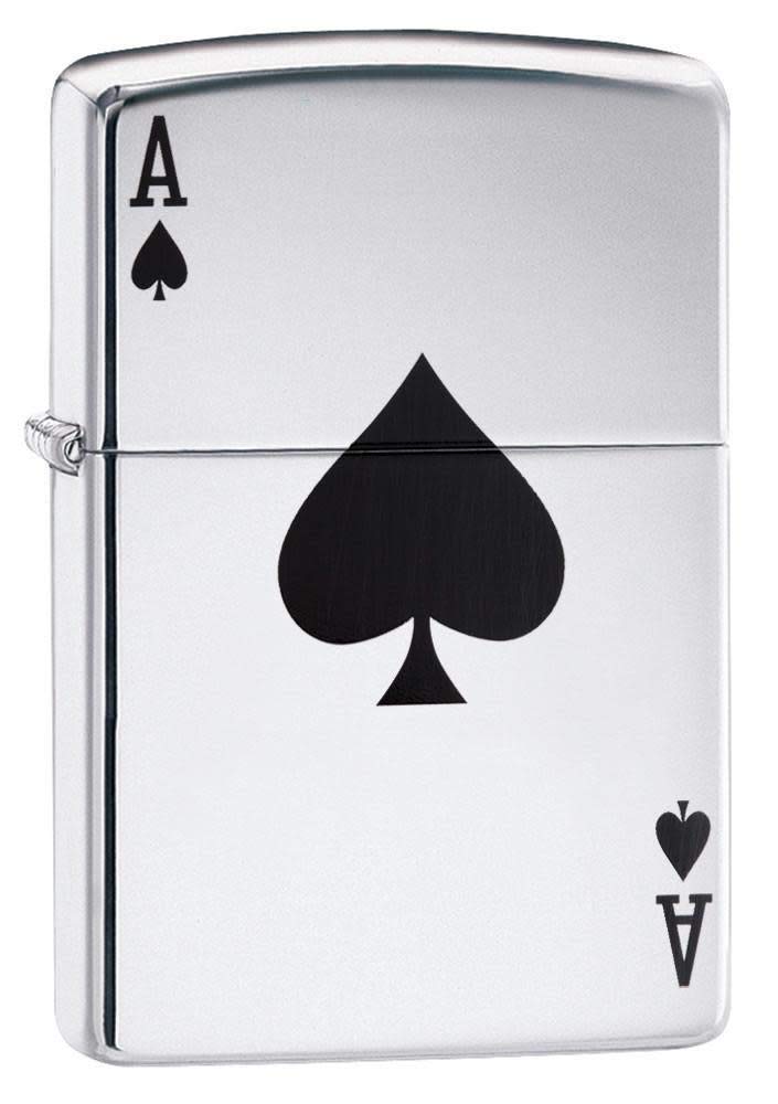 Zippo Ace Winddichtes Feuerzeug, Edelstahl, Silver, 10.2 x 8.9 x 5.1 cm