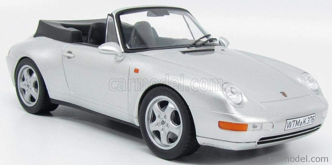 Norev Porsche 911 993 Cabriolet 1994 Silber Modellauto 187592 1:18