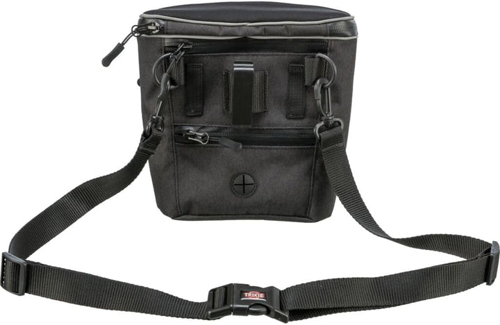 TRIXIE Snacktasche Duo Treat, 20 × 20 × 5 cm, anthrazit, Anthrazit 20 × 20 × 5 cm