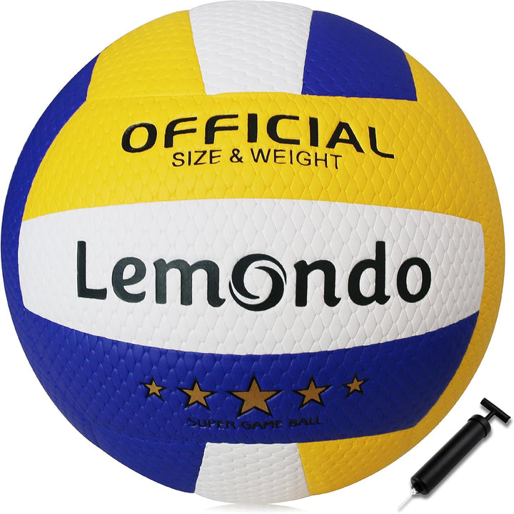 Lemondo Volleyball PU Weich Beachvolleyball Soft Wasserfest mit Pumpe Indoor Outdoor Wasserball Ball