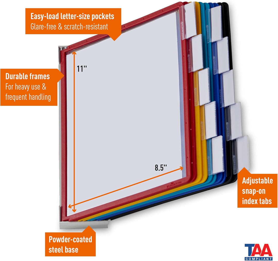 Durable Vario Design Referenzsystem, Polypropylen, schwarz, 10-Panel Assorted 10-Panel Assorted Wand