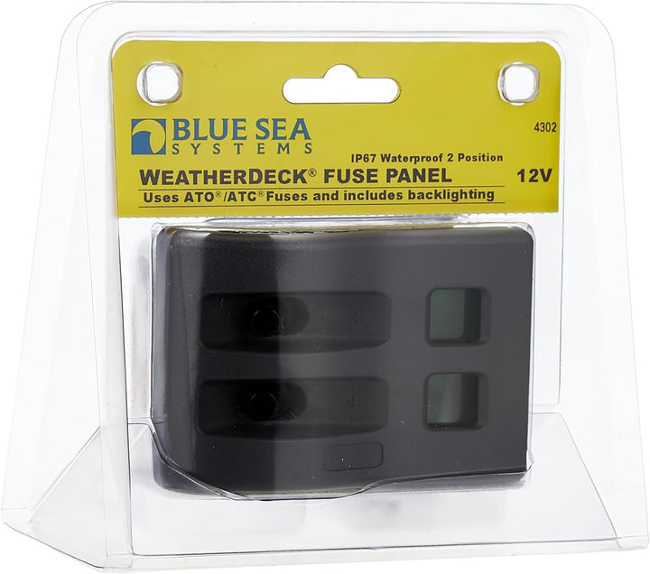 Blue Sea Systems WeatherDeck Wasserdicht Panels 2 Pos., abgesichert, 2 Pos., abgesichert