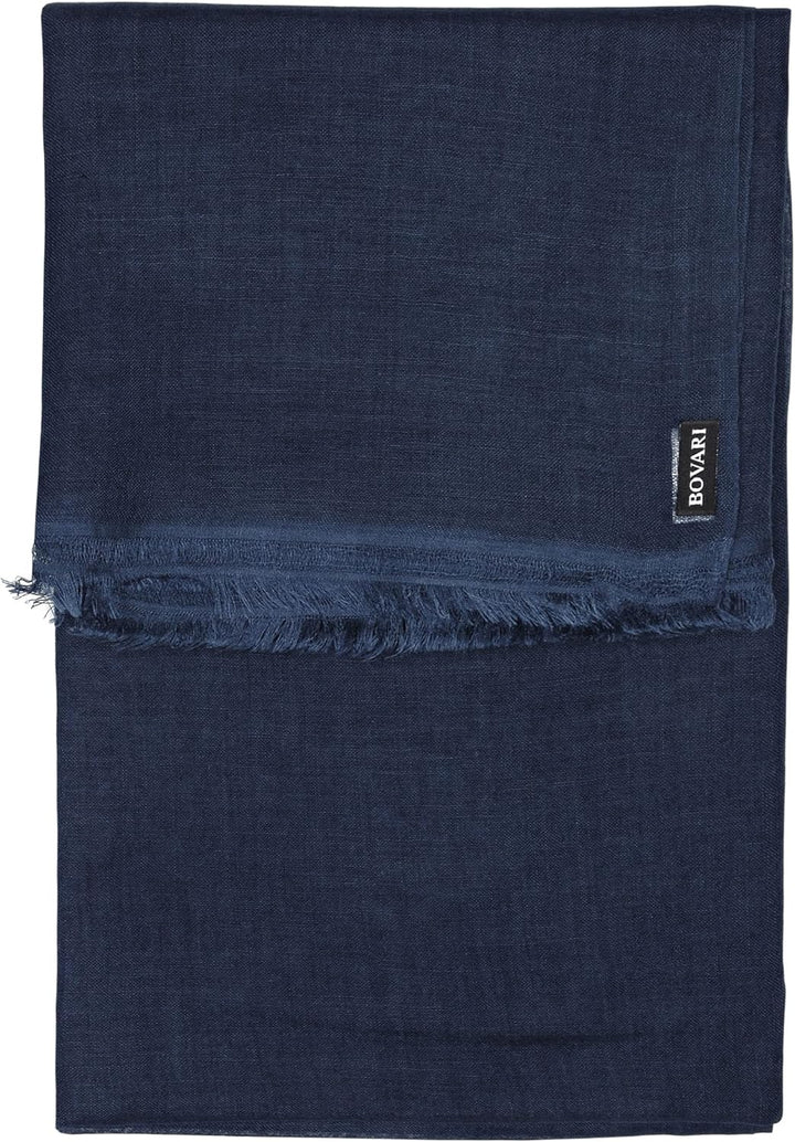 Bovari Pashmina Kaschmir Schal Damen - 70% Kaschmir 30% Seide - extra leicht - 200 x 70 cm Blau (Dun