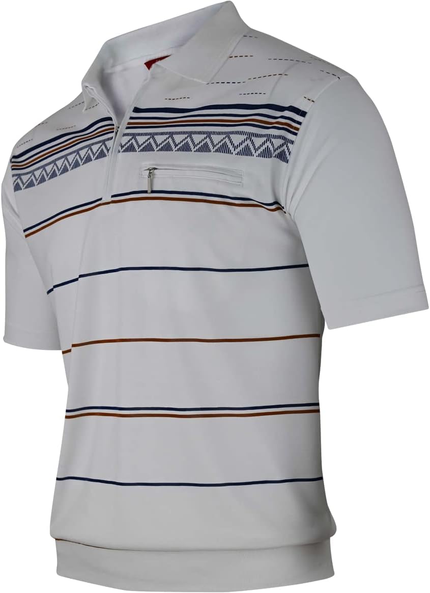 Soltice Polo Shirts Herren Kurzarm, Blousonshirts, Gestreifte Polohemden mit Brusttasche aus Baumwol