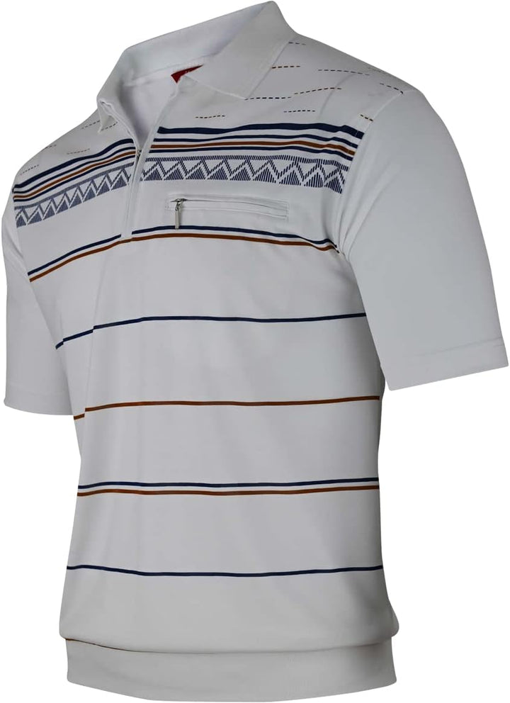 Soltice Polo Shirts Herren Kurzarm, Blousonshirts, Gestreifte Polohemden mit Brusttasche aus Baumwol