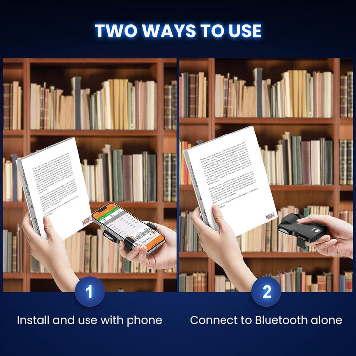 Eyoyo Barcode Scanner Bluetooth 1D 2D QR Rückenklammer Handscanner 2.4G Wireless, 10 Stunde Arbeitze