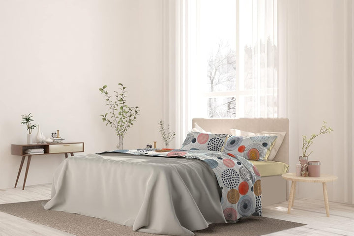 Fantasy Acquerello Italian Bed Linen Bettwäsche, Doppelte, Mikrofaser Acquerello Doppelte, Acquerell