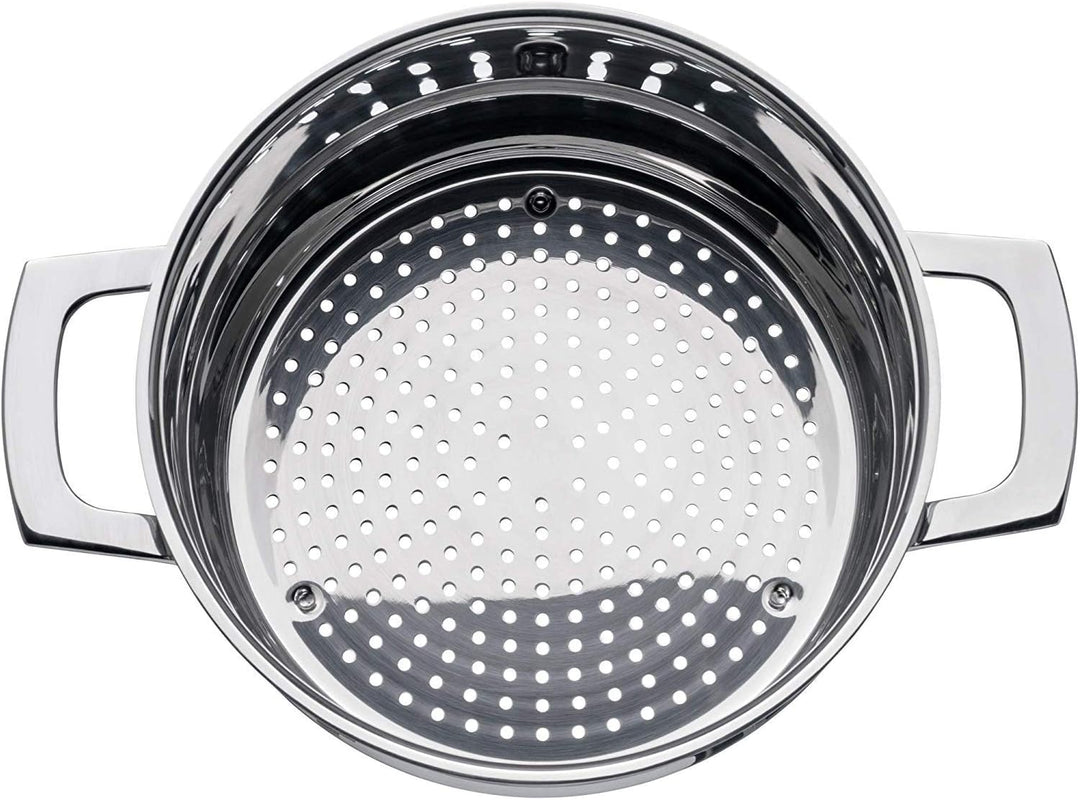 WMF VarioCuisine Gemüse-/ Kartoffeldämpfer 16 cm, Dampfgarer Einsatz für Topf, Cromargan Edelstahl,
