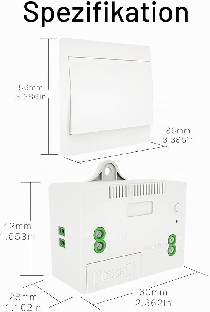 MOES RF433 Funkschalter Batterielose, Funk Lichtschalter Keine Batterie, Wandlichtsschalter Selbstve